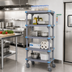 Thumbnail image #2 for Millenia Mobile Polymer Shelving Starter Unit with 5 Open Grid Shelves, 24