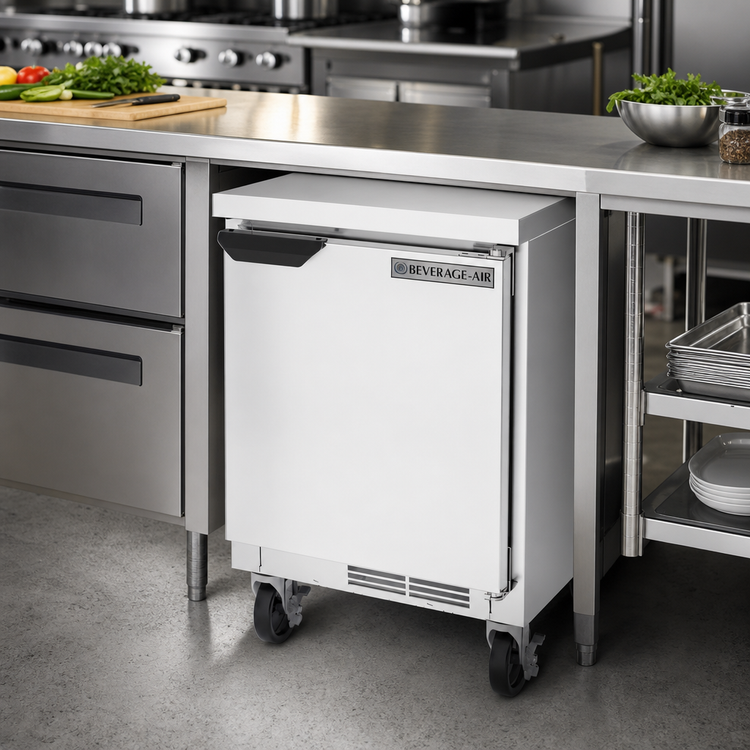 Product image #2 for 20-Inch Shallow-Depth One-Section Worktop Refrigerator with Flat Top