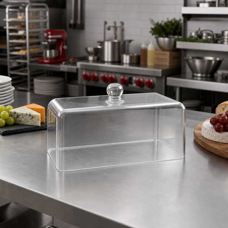 Product image #3 for American Metalcraft Rectangular Clear Polycarbonate Dome Cover, 13-1/2 Inch Long