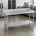 Thumbnail image #2 for Duke 60 x 36-Inch Stainless Steel Work Table with 5-Inch Riser and Stainless Undershelf