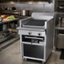 Thumbnail image #2 for Garland Cuisine Series Heavy Duty 24-Inch Gas Range-Match Char-Broiler with Briquettes, Adjustable Grates, and Storage Base