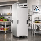 Thumbnail image #2 for Everest Refrigeration ESPT-1S-1S 23 Cu. Ft. One-Section Stainless Steel Pass-Thru Reach-In Refrigerator, Solid Doors, Top-Mounted Refrigeration