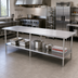Thumbnail image #2 for Sapphire Manufacturing 120 x 36-Inch Stainless Steel Work Table with Adjustable Undershelf