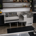 Thumbnail image #2 for Krowne Taffer Underbar Beverage Command Station with 10-Circuit Cold Plate, Hybrid Sink, and Speedrail - 70 Inch