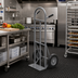 Thumbnail image #3 for Channel Steel Stocking Hand Truck with Dual Pin Handles and Mold-On Rubber Wheels