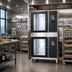 Thumbnail image #2 for Blodgett Invoq Stackit Stacked Pass-Through 1/1 GN Electric Boilerless Combi Oven Steamer