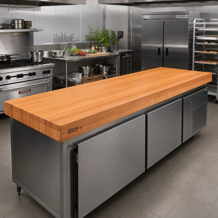 Product image #2 for Boos Block American Cherry Edge Grain Kitchen Countertop, 84 x 27 x 3 Inch, Varnique Finish