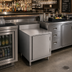 Thumbnail image #3 for BK Resources Well Series 24 x 21 Inch Stainless Steel Underbar Cabinet with Flat Top and Raised Edge