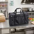 Thumbnail image #3 for American Metalcraft Deluxe BLDB2412 Insulated Black Polyester Delivery Bag, Aluminum-Lined, 24-3/4 x 12-1/2 x 12 Inches Case of 10