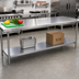 Thumbnail image #2 for 103-Inch 18-Gauge Stainless Steel Undershelf for Commercial Work Tables