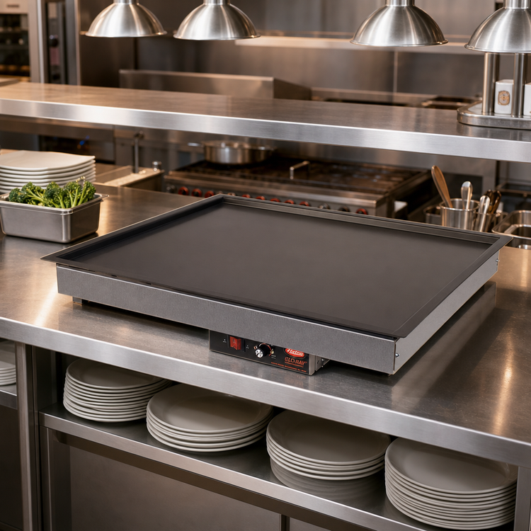 Product image #2 for Hatco Glo-Ray 48-Inch Built-In Rectangular Heated Shelf with Recessed Top