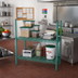 Thumbnail image #2 for QuadPlus 42 Inch x 24 Inch Louvered Green Polymer Shelf Mat with Wire Quad-Adjust Frame