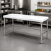 Thumbnail image #2 for Poly-Vance 48-Inch x 24-Inch Poly-Top Work Table with Stainless Steel Legs and Cross Rails