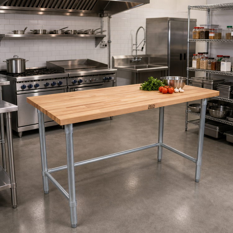 Product image #2 for John Boos JNB09 Wood Top Work Table, 60 x 30 Inches, 1-1/2 Inch Thick Northern Hard Rock Maple Top