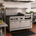 Thumbnail image #2 for Wolf Challenger XL 60-Inch Gas Restaurant Range with 6 Open Burners, 24-Inch Manual Griddle-Broiler and 2 Standard Ovens