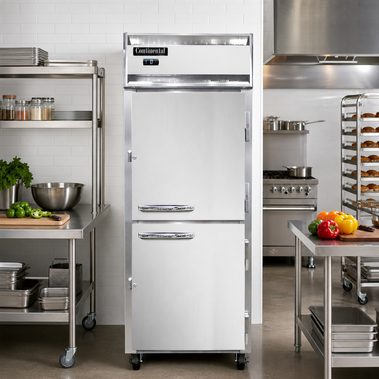 Product image #2 for Continental Refrigerator 1FENSAHD One-Section Extra-Wide Reach-In Freezer with Half Doors