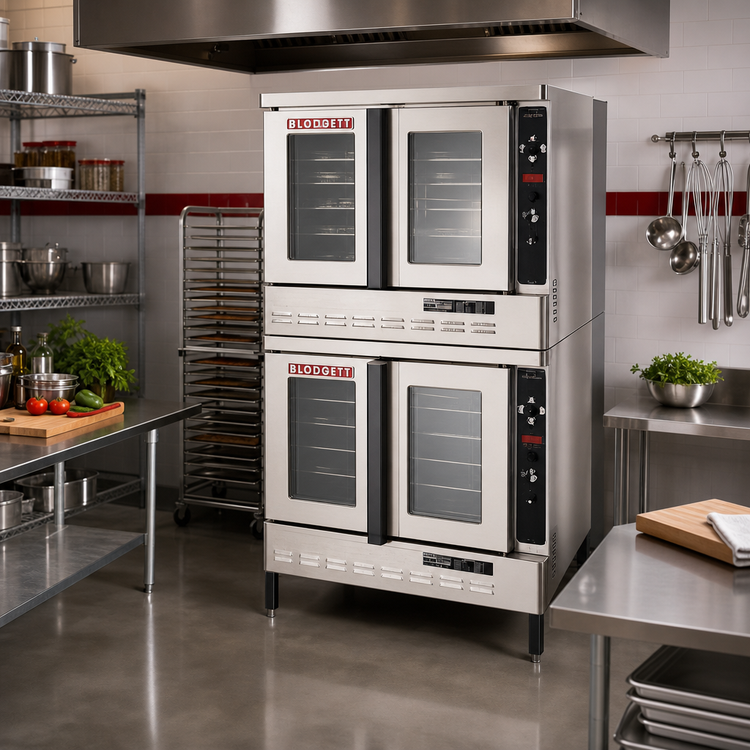 Product image #2 for Blodgett Premium Series DFG-100 DBL Double-Deck Full-Size Standard-Depth Gas Convection Oven