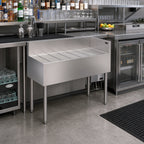 Thumbnail image #2 for Krowne Royal Series KR19-C42R Freestanding Stainless Steel Underbar Corner Drainboard, Right-End Return, 42 x 19 x 36-1/2 Inches