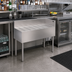 Thumbnail image #2 for Krowne Royal Series Freestanding Stainless Steel Underbar Corner Drainboard with Right-End Return, 42 x 19 Inches