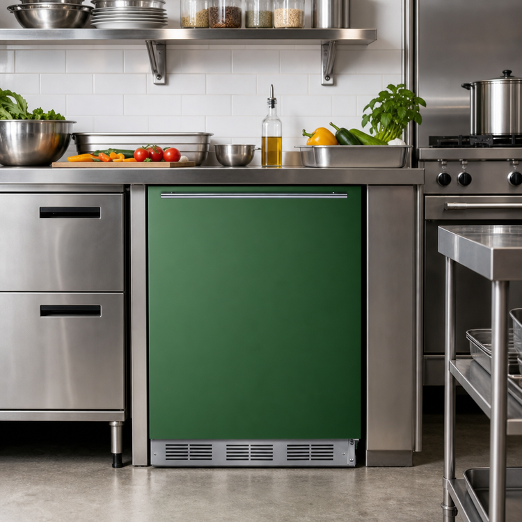 Product image #3 for Summit Appliance 24-Inch ADA Undercounter Refrigerator-Freezer, 5.1 Cu. Ft., Emerald Green Door