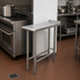 Thumbnail image #2 for Advance Tabco 15-Inch x 24-Inch Stainless Steel Open-Base Equipment Filler Table
