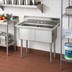 Thumbnail image #2 for Advance Tabco Special Value Series 2-Compartment Fabricated Sink, 18