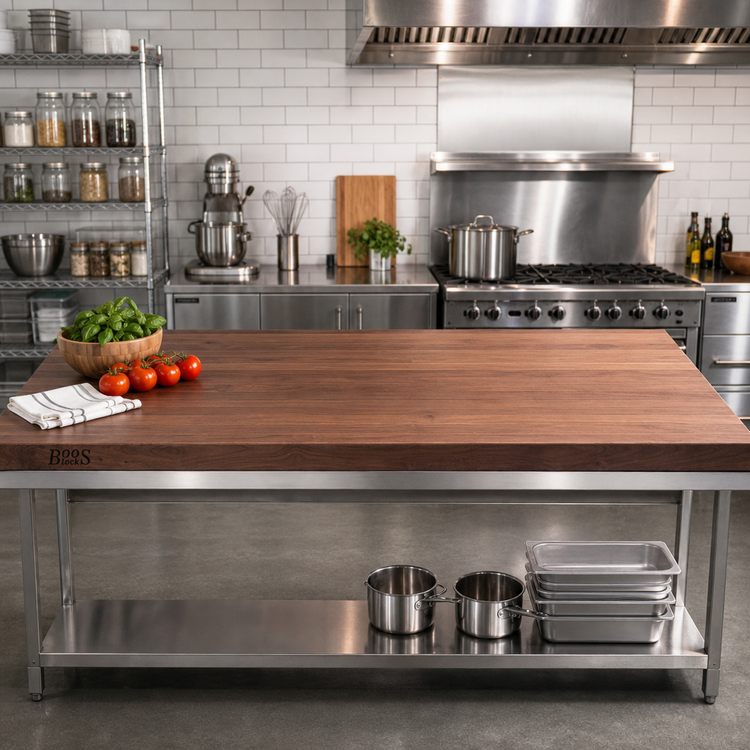 Product image #2 for Boos Block American Black Walnut Full-Length Edge Grain Kitchen Countertop, 96-Inch x 32-Inch x 3-Inch Thick