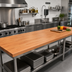 Thumbnail image #2 for Boos Block American Cherry Blended Edge Grain Kitchen Countertop, 144 x 27 x 1-1/2 Inch, Flat Top