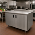 Thumbnail image #2 for Advance Tabco Enclosed Work Table with Cabinet Base, 96