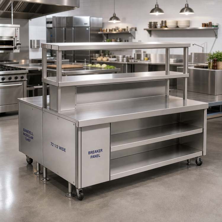 Product image #2 for Randell Modular Chef Service Counter Right Section with Breaker Panel, 72-1/2 Inch Wide