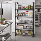 Thumbnail image #2 for Cambro Camshelving® Elevation EWSSK1836S580 18-Inch x 36-Inch Solid Wall-Mounted Shelf Kit with CamGuard, Brushed Graphite