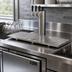 Thumbnail image #2 for Perlick 33-Inch Stainless Steel Surface-Mount Drip Tray with Glass Rinser for Brew Pipe Towers
