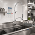 Thumbnail image #2 for Fisher Deck-Mount Single-Deck Dual-Control Pre-Rinse Unit with Spring-Action Gooseneck and 12-Inch Add-On Faucet
