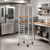 Thumbnail image #3 for Channel Mobile Stainless Steel Nesting End-Load Bun Pan Rack, 10-Pan Capacity, 20.5 x 26 x 70.25 Inches