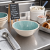 Thumbnail image #3 for Grove 27 oz Aqua Melamine Ice Cream Bowl, 7 Inch Diameter