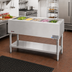 Thumbnail image #2 for Eagle Group SCP-5 Stationary Open Base Ice-Type Cold Pan Serving Counter, 79 Inch Wide, 5-Pan, Stainless Steel