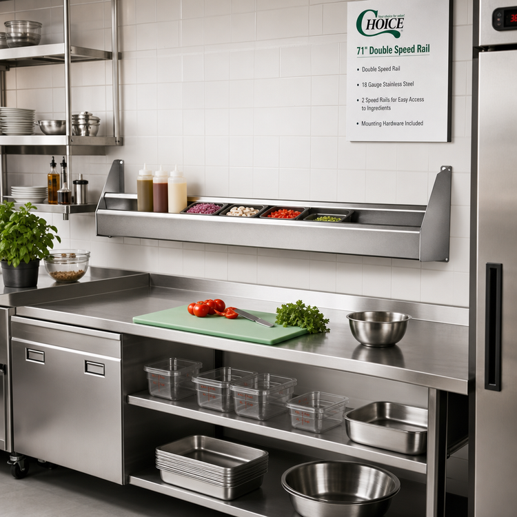 Product image #2 for CHOICE 71-Inch Double Speed Rail, Stainless Steel
