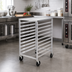 Thumbnail image #2 for Sapphire Half-Height Solid Top 10-Tier End-Load Welded Aluminum Sheet Pan Rack with Casters