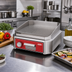 Thumbnail image #2 for BakeMax Mini Countertop Electric Ribbed Grill, Stainless Steel, 16-Inch, 208V