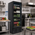 Thumbnail image #2 for Omcan One-Section Reach-In Refrigerator with Glass Door, 19.2 Cu. Ft., Bottom-Mount, Black