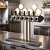Thumbnail image #2 for Perlick Illuminated Winged Tee Countertop Glycol-Cooled Beer Draft Tower, Stainless Steel, 120V