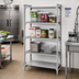 Thumbnail image #3 for Camshelving Premium 24 x 24 x 64 Inch 4-Tier Add-On Polymer Shelving Unit, Vented and Solid Shelf Plates, Speckled Gray