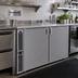 Thumbnail image #2 for Glastender 48-Inch One-Zone Side-Serviced Low-Profile Two-Section Glass Froster with Swing Doors