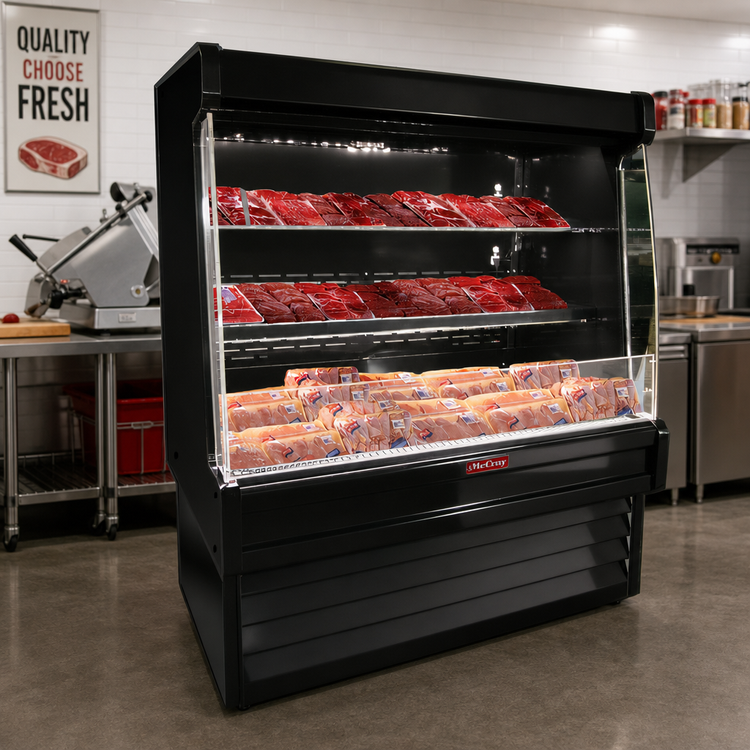 Product image #2 for Howard-McCray 35E Series Packaged Meats Open Merchandiser, 51-Inch Wide x 60-Inch High, Self-Contained Vertical Case