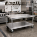 Thumbnail image #2 for Vulcan 61-Inch Wide Stainless Steel Equipment Stand with Undershelf and Casters