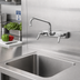 Thumbnail image #2 for T&S Brass B-1128-M Low-Lead Wall-Mount Workboard Faucet with 12-Inch Swing Spout