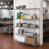 Thumbnail image #2 for Redipak 5-Tier Stationary Wire Shelving Unit, 48W x 24D x 74H, Chrome Finish