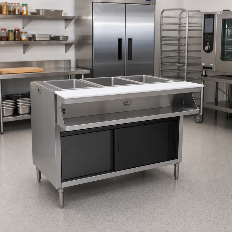 Product image #2 for Eagle Spec-Master 33-Inch Wide Electric Sealed Well Hot Food Table with Sliding Doors, 2-Well