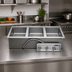 Thumbnail image #2 for Wells MOD300D Three-Well 12 x 20 Inch Top-Mount Built-In Electric Food Warmer with Drains