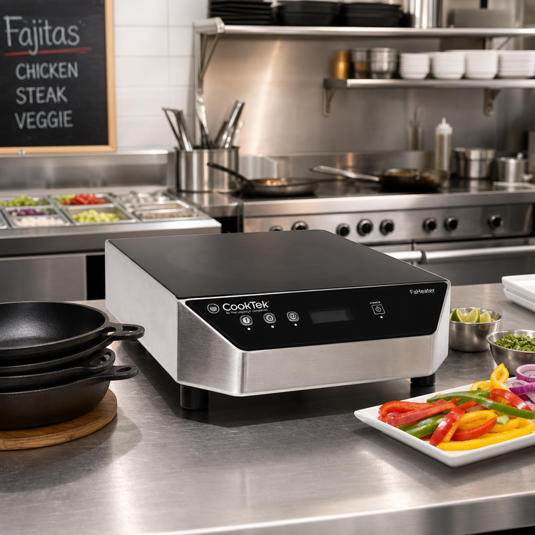Product image #2 for CookTek FaHeater Countertop Induction Fajita Skillet Warmer, 3.5 kW, 240V